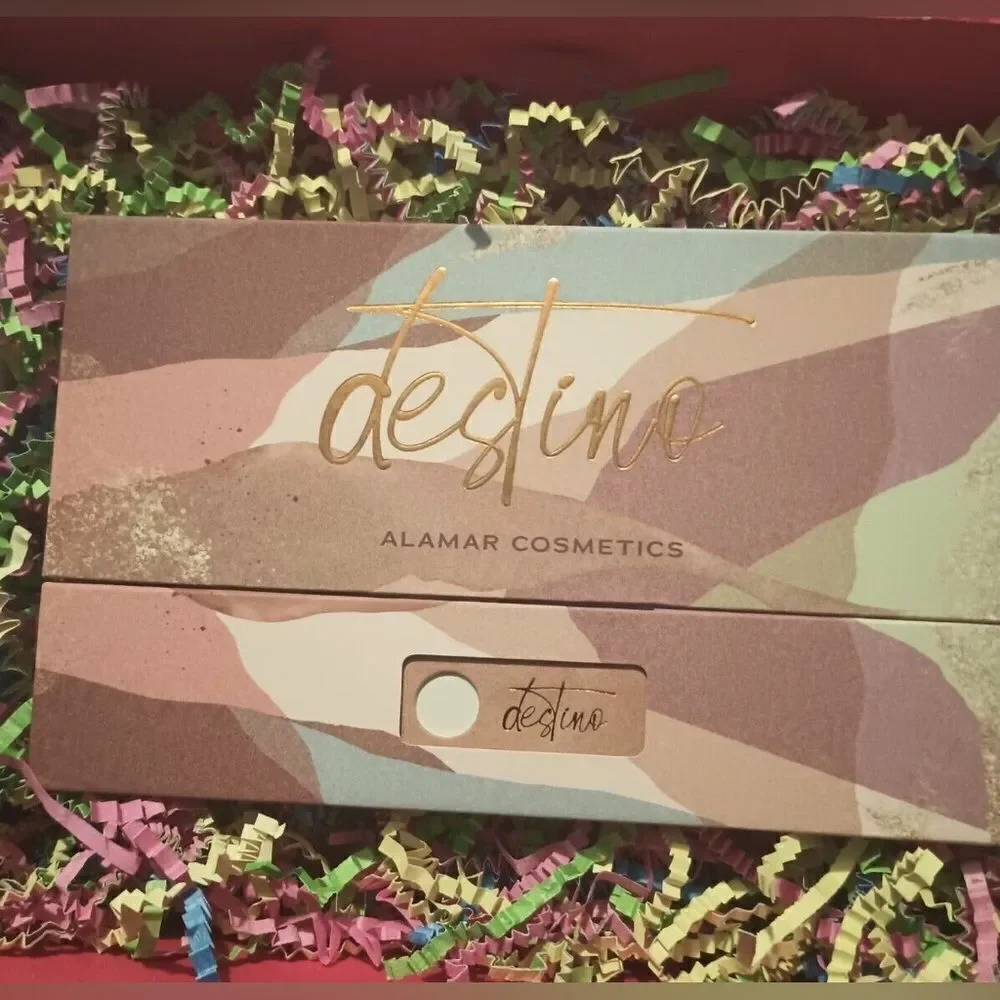 Alamar Destino Eyeshadow Palette 10 Shades Neutral Glam Makeup Full Size NEW